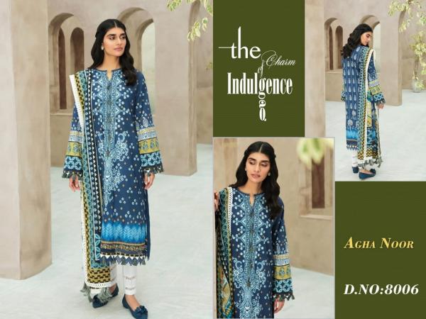 Agha Noor Vol-8 Lawn Designer Exclusive Dress Material